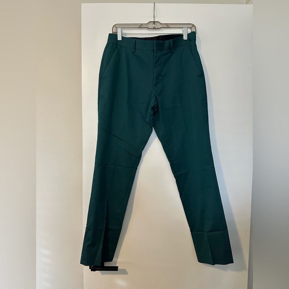 Express Men's Extra Slim Fit Green Dress Pants Size 29x32